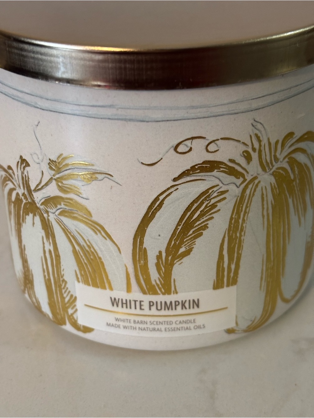 Bath & Body Works White Pumpkin 3-Wick Candle Warmth Scent